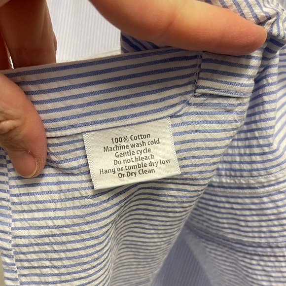 San Cristobal Seersucker Guayabera Dress - Picture 6 of 11